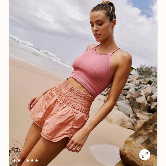 The Way Home Shorts Movement free people Yoga Running brushed apricot sz medium - Picture 4 of 13